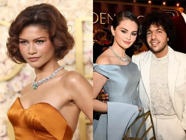 zendaya s reaction to selena gomez s fianc benny blanco at golden globes goes viral