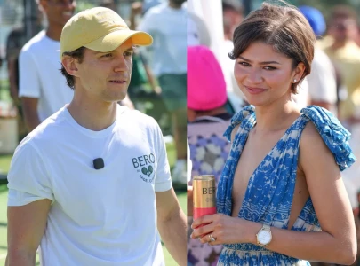 zendaya s vintage dress reveals t tattoo supporting tom holland at bero padel classic