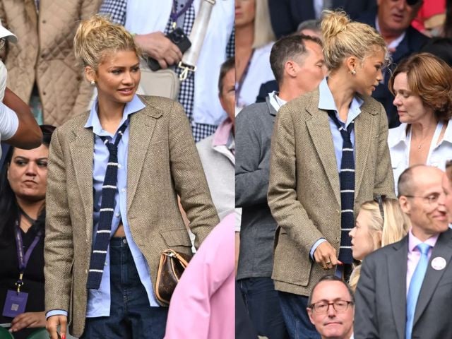 Zendaya stuns in 'Challengers'-inspired menswear at Wimbledon women's final