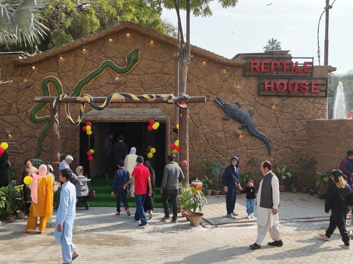 A view of the newly inaugurated Reptile House at Karachi Zoo. Photo: X